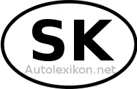 Länderkennzeichen mit SK
