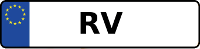 Kennzeichen mit RV