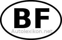Länderkennzeichen mit BF