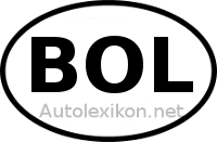 Länderkennzeichen mit BOL