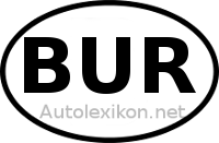 Länderkennzeichen mit BUR