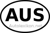 Länderkennzeichen mit AUS