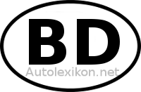 Länderkennzeichen mit BD