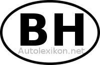 Länderkennzeichen mit BH