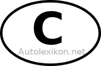 Länderkennzeichen mit C