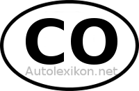Länderkennzeichen mit CO