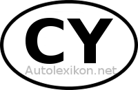 Länderkennzeichen mit CY