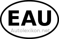 Länderkennzeichen mit EAU