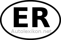 Länderkennzeichen mit ER