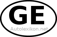 Länderkennzeichen mit GE