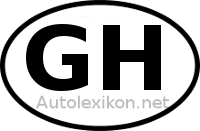 Länderkennzeichen mit GH