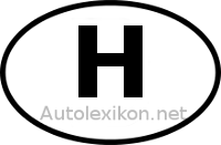 Länderkennzeichen mit H