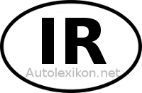 Länderkennzeichen mit IR