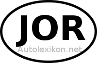 Länderkennzeichen mit JOR