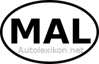 Länderkennzeichen mit MAL