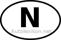 Länderkennzeichen mit N