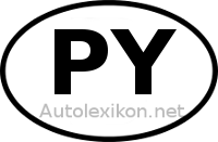Länderkennzeichen mit PY