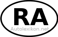 Länderkennzeichen mit RA