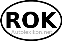 Länderkennzeichen mit ROK