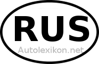Länderkennzeichen mit RUS