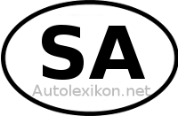 Länderkennzeichen mit SA