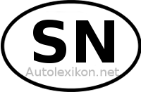 Länderkennzeichen mit SN