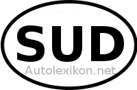 Länderkennzeichen mit SUD