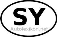 Länderkennzeichen mit SY