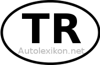 Länderkennzeichen mit TR
