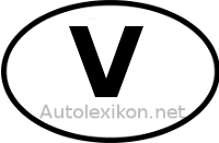 Länderkennzeichen mit V