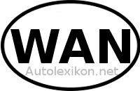 Länderkennzeichen mit WAN
