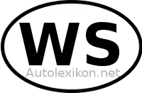 Länderkennzeichen mit WS