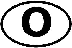 Länderkennzeichen mit O