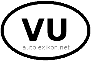 Länderkennzeichen mit VU