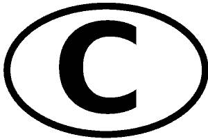 Länderkennzeichen mit C
