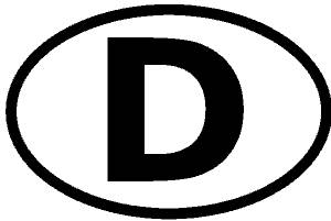Länderkennzeichen mit D