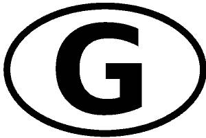 Länderkennzeichen mit G