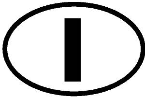 Länderkennzeichen mit I