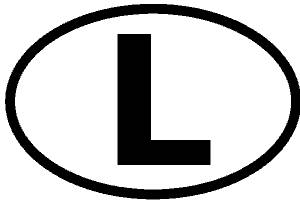 Länderkennzeichen mit L