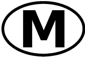 Länderkennzeichen mit M
