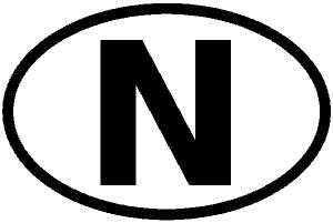 Länderkennzeichen mit N