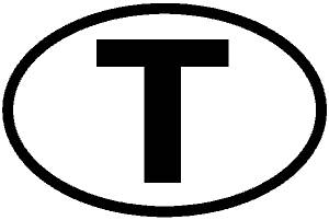 Länderkennzeichen mit T