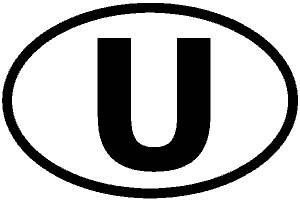 Länderkennzeichen mit U