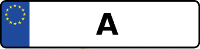 Kennzeichen mit A