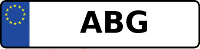 Kennzeichen mit ABG
