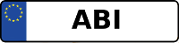 Kennzeichen mit ABI