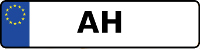 Kennzeichen mit AH