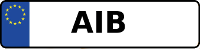 Kennzeichen mit AIB