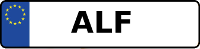 Kennzeichen mit ALF