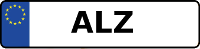 Kennzeichen mit ALZ